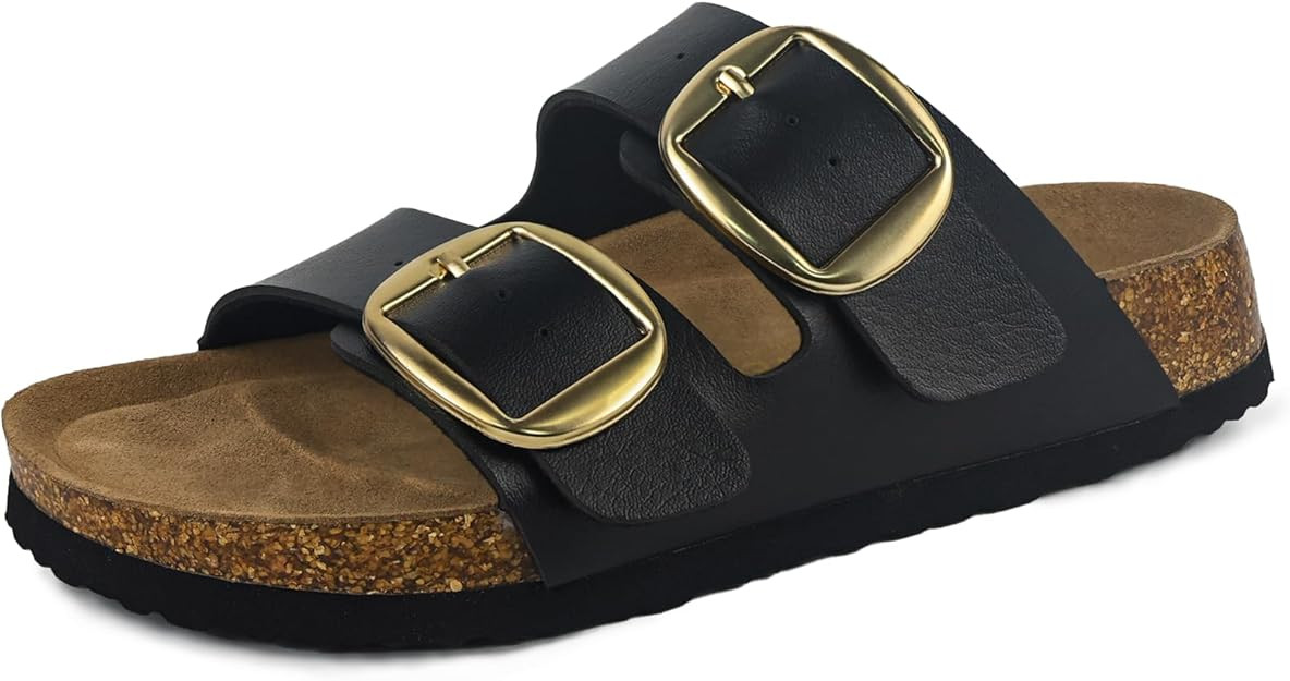 Sweechee Women's Cork Sandals Soft Footbed, Comfortable Slides Shoes for Women | Amazon (US)