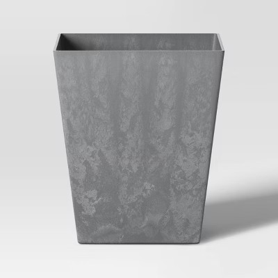 Square Composite Indoor Outdoor Planter Pot 12"x12"x14" Charcoal Gray - Threshold™ | Target