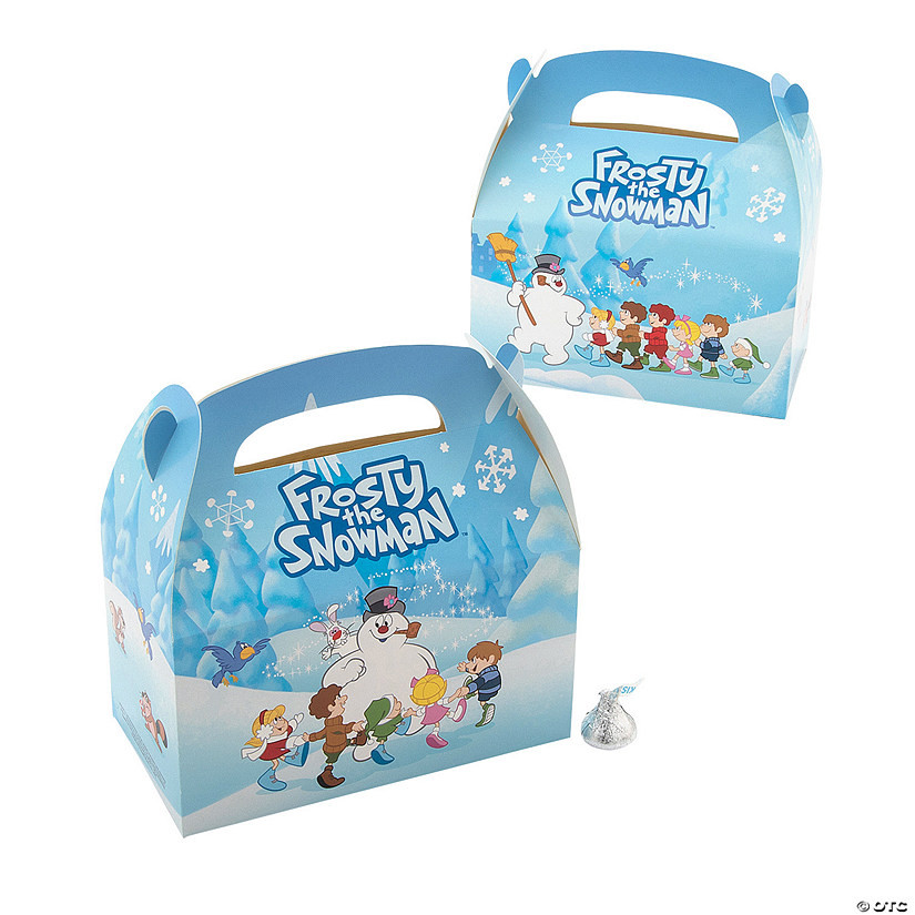 6 1/4" x 5 1/4" Frosty the Snowman™ Cardstock Favor Boxes - 12 Pc. | Oriental Trading Company