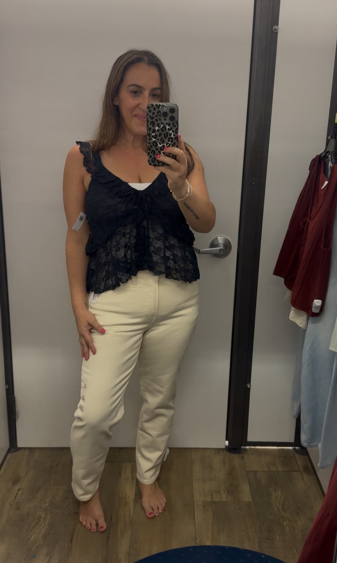 Absolutely in love with this top and need every color! Wearing size medium

Jeans run roomy I’m in size 10

#LTKStyleTip #LTKFindsUnder50 #LTKOver40