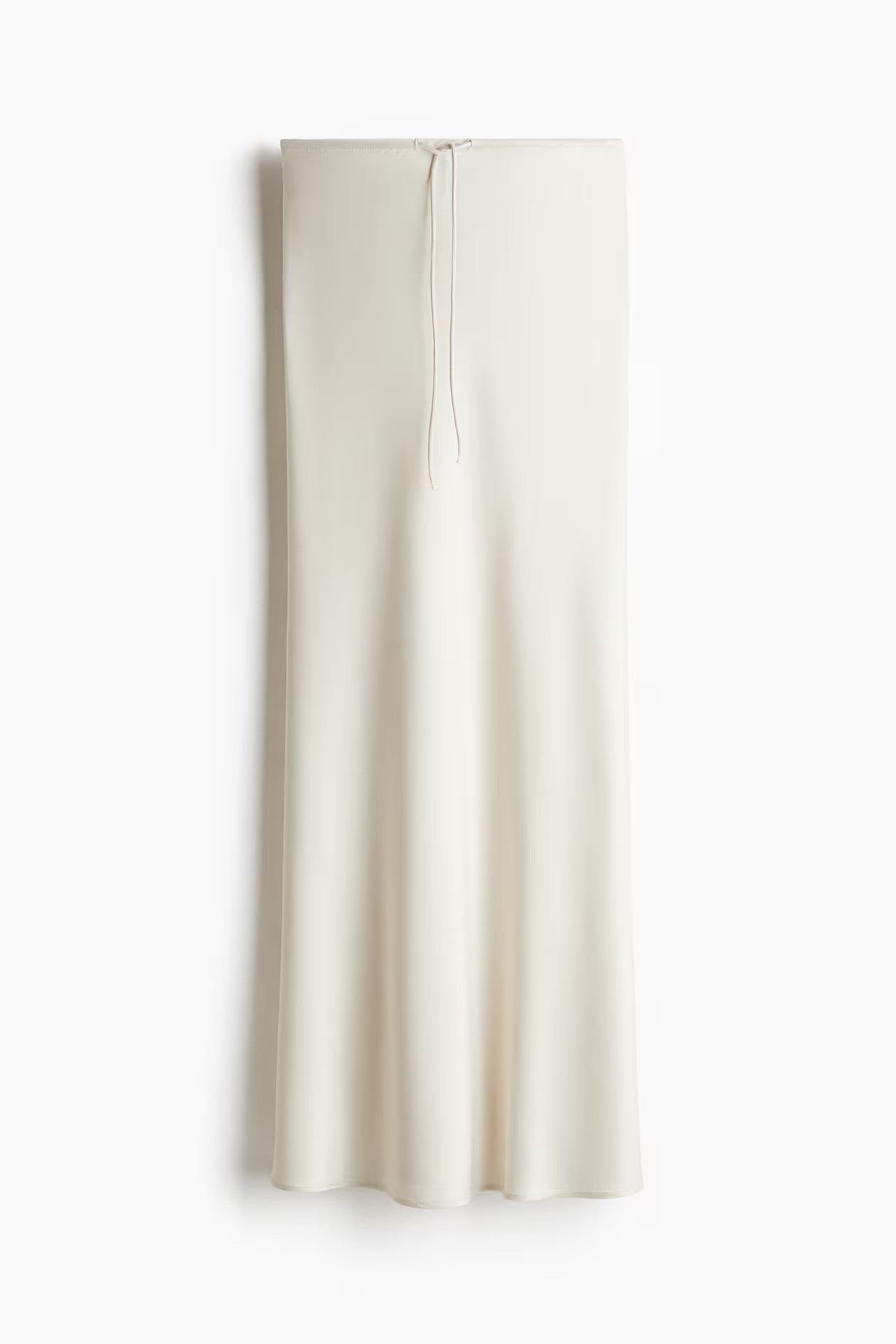 Falda de satén con cordón de ajuste - Beige claro - MUJER | H&M ES | H&M (FR, IT, ES, PT, BE)