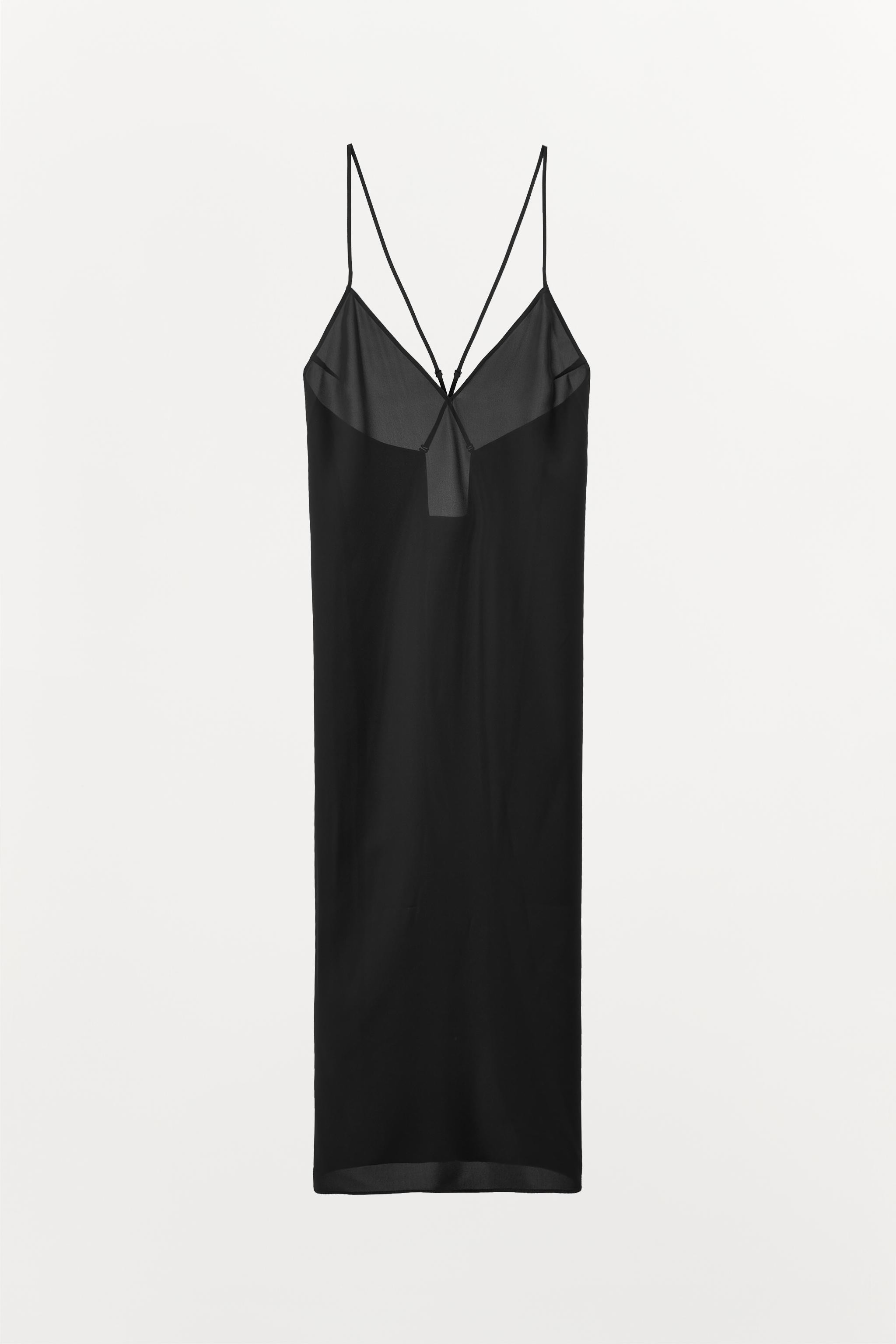 MULTIPOSITION STRAP LONG LINED DRESS | Zara US