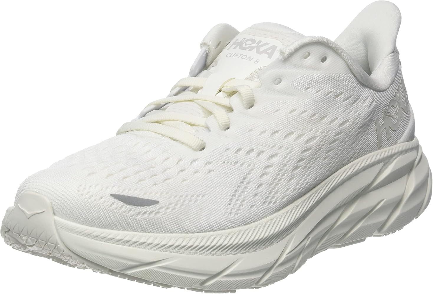 HOKA ONE ONE Clifton 8 Women Shoe Size 11, Color: Grape White/White | Amazon (US)