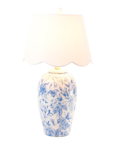 26in Floral Decal Ceramic Table Lamp | Marshalls