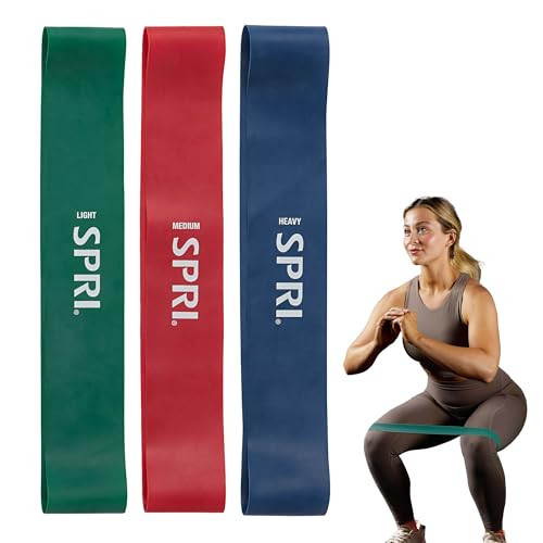 SPRI Mini Loop Bands Kit, Set of 3 - Light, Medium, Heavy Resistance Bands for Lower Body Workouts, Toning Muscles, and Exercise | Amazon (US)