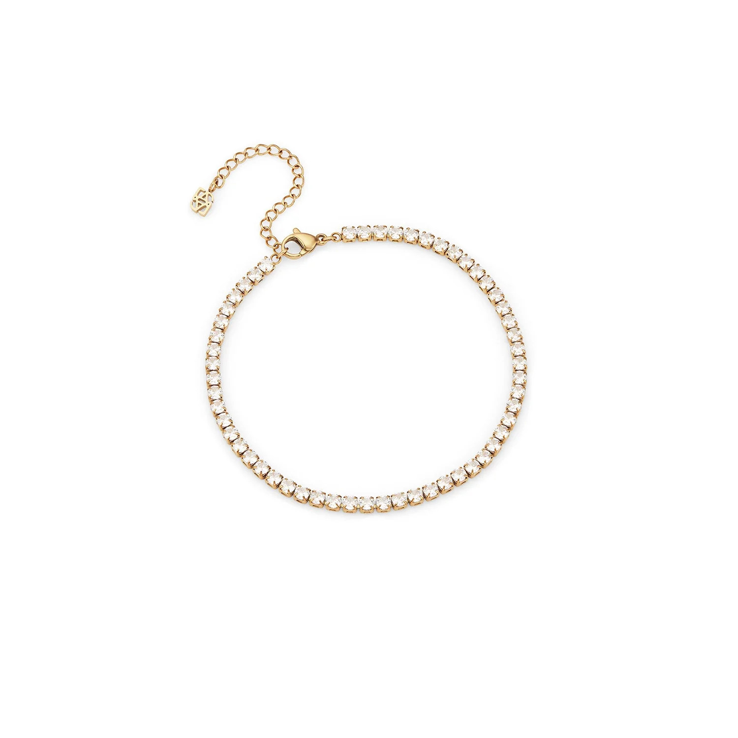 Tennis Chain Anklet (Gold) | Abbott Lyon