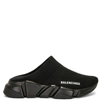 Ladies Black Speed Knit Logo Mule Slides, Brand Size 37 ( US Size 7 ) | Jomashop.com & JomaDeals.com