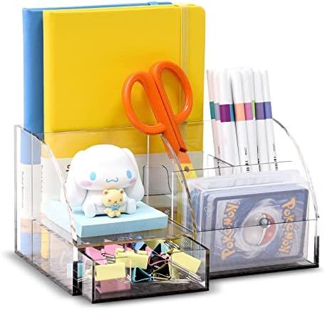 Premium Acrylic Desk Organizer Make-up Holder for Home/Office/Back to School | Amazon (US)