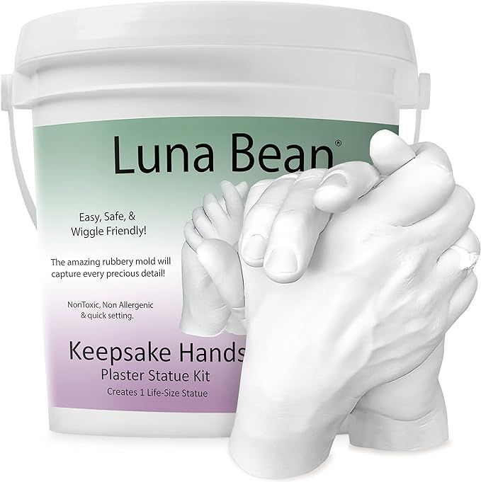 Luna Bean Keepsake Hands Casting Kit | DIY Plaster Statue Molding Kit | Hand Holding Craft for Co... | Amazon (US)