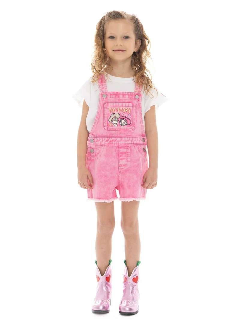 Disney Toddler Girl Toy Story Western Shortall and Flutter Sleeve Tee Set, 2-Piece, Sizes 12M-5T ... | Walmart (US)