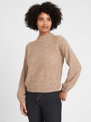 Relaxed Balloon-Sleeve Sweater | Banana Republic (US)