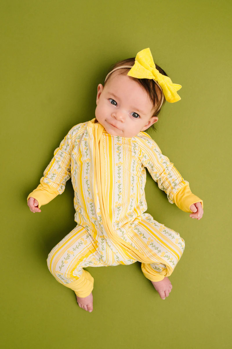 Sunny Meadow Stripe Bamboo Sleeper | Little One Shop Co