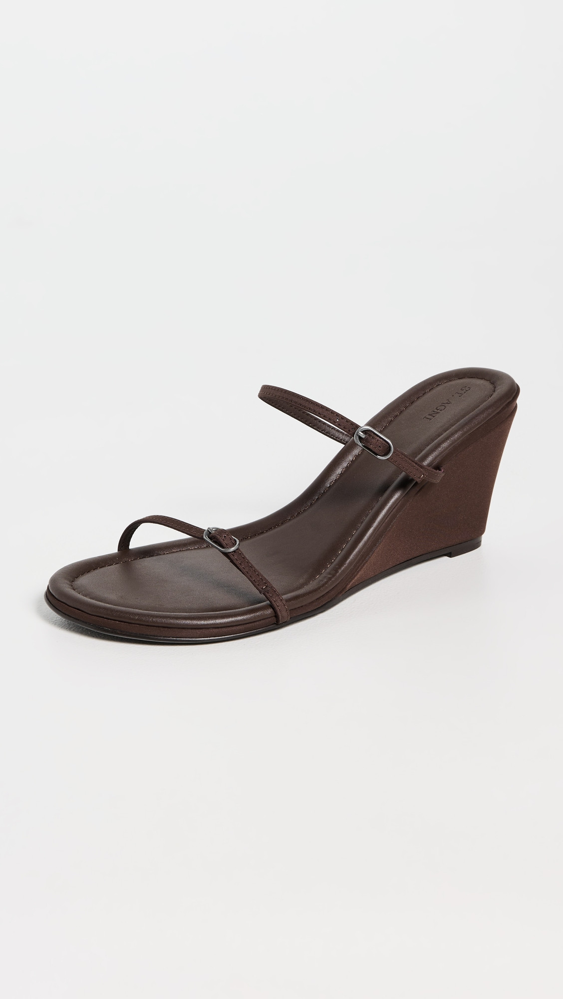 St. Agni Petit Belt Detail Wedges Mocha 41 | Shopbop