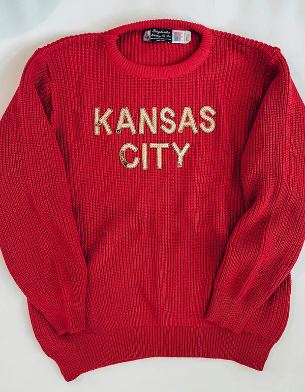 Red Kansas City Sequin Sweater | localE.