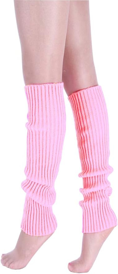 CHUNG Women Juniors Knitted Leg Warmers 16" Neon Party Dance Sports Fitness Halloween Accessory P... | Amazon (US)