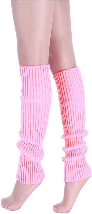CHUNG Women Juniors Knitted Leg Warmers 16" Neon Party Dance Sports Fitness Halloween Accessory P... | Amazon (US)