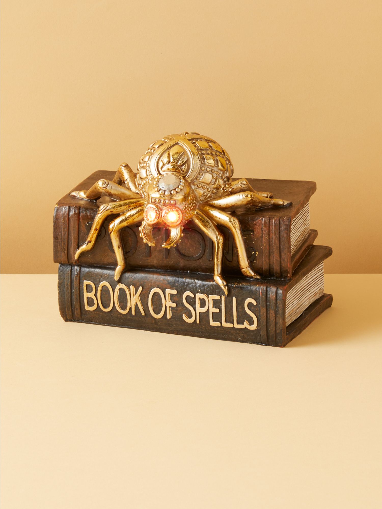 9in Led Spider On Spell Book Decor | HomeGoods