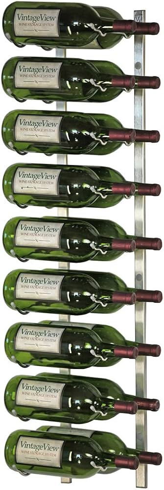VintageView W Series Mag Rack (Wall Mounted Bottle Rack for Magnum and Champagne Storage (Brushed... | Amazon (US)