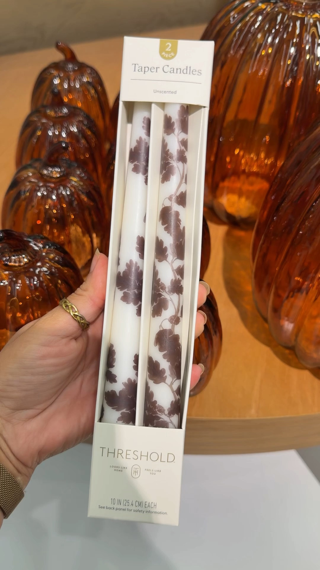 Target’s fall candles are too pretty this year 🤎🍂 These Threshold brown leaf taper candles are only $5 for a set of 2 and such an easy way to add a cozy, elevated fall touch to your home. Perfect for candle holders, a fall tablescape, mantel styling, or Thanksgiving decor. 🕯️

#LTKSeasonal #LTKHome