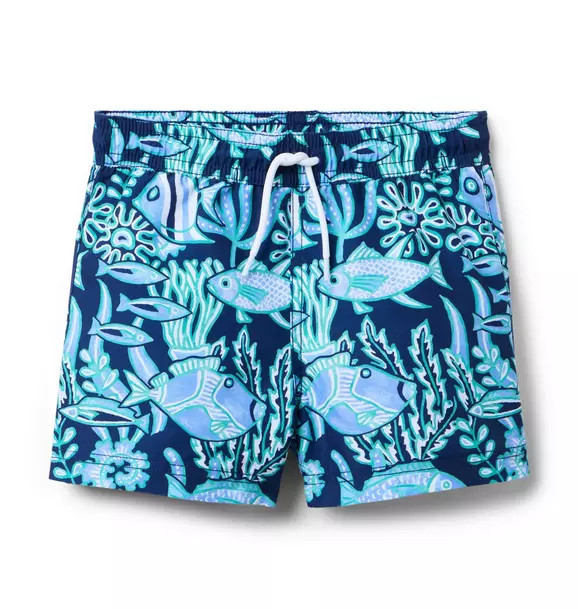 Recycle Reef Fish Swim Trunk | Janie and Jack
