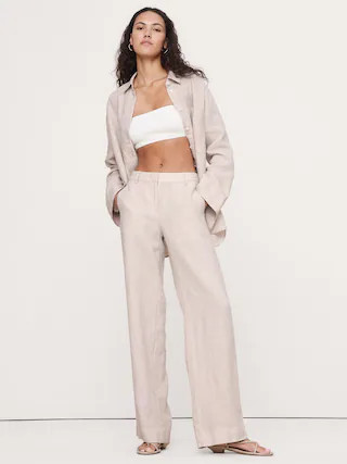 The Everyday Wide-Leg Pant in Linen | Banana Republic (US)
