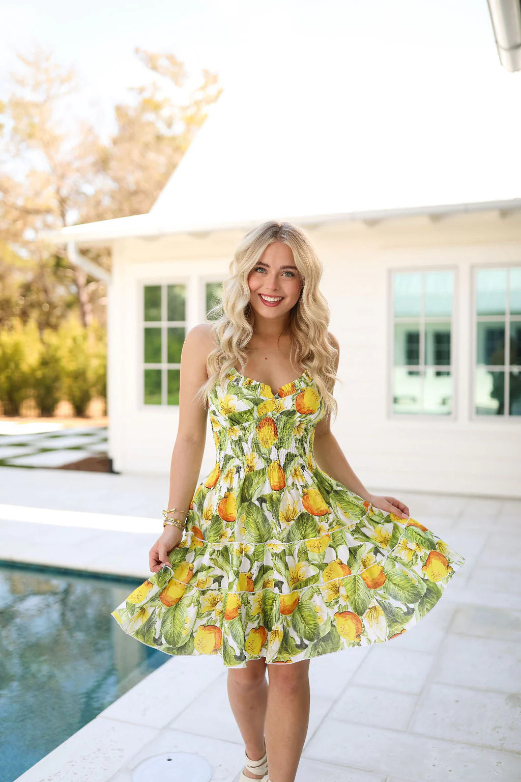 Sweet Summertime Lemon Mini Dress - Green | cocolillys