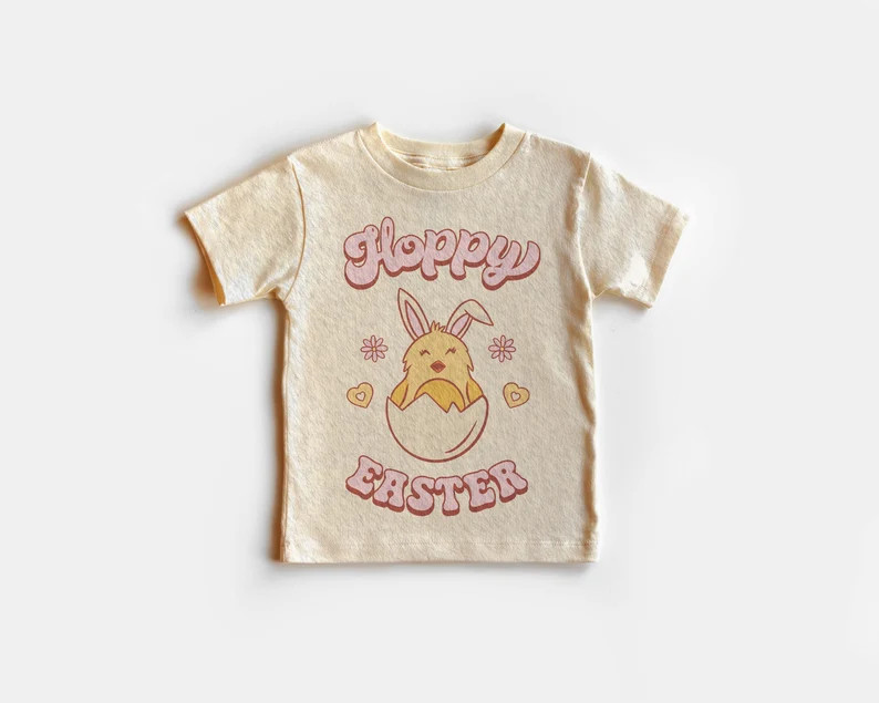 Kids Hoppy Easter Shirt Hippie Easter Shirt Easter Egg - Etsy | Etsy (US)