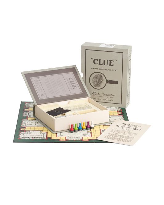 Clue Board Game In Linen Book Box Case | TJ Maxx