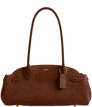 Empire 34 Carryall Suede Shoulder Bag | Dillard's