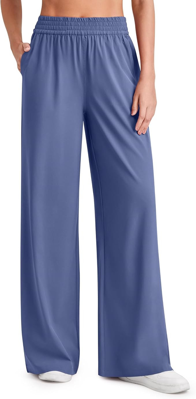 G4Free Chillwhisp Lightweight Flowy Wide Leg Pants Women Elastic Waist Palazzo Pants Summer Beach... | Amazon (US)