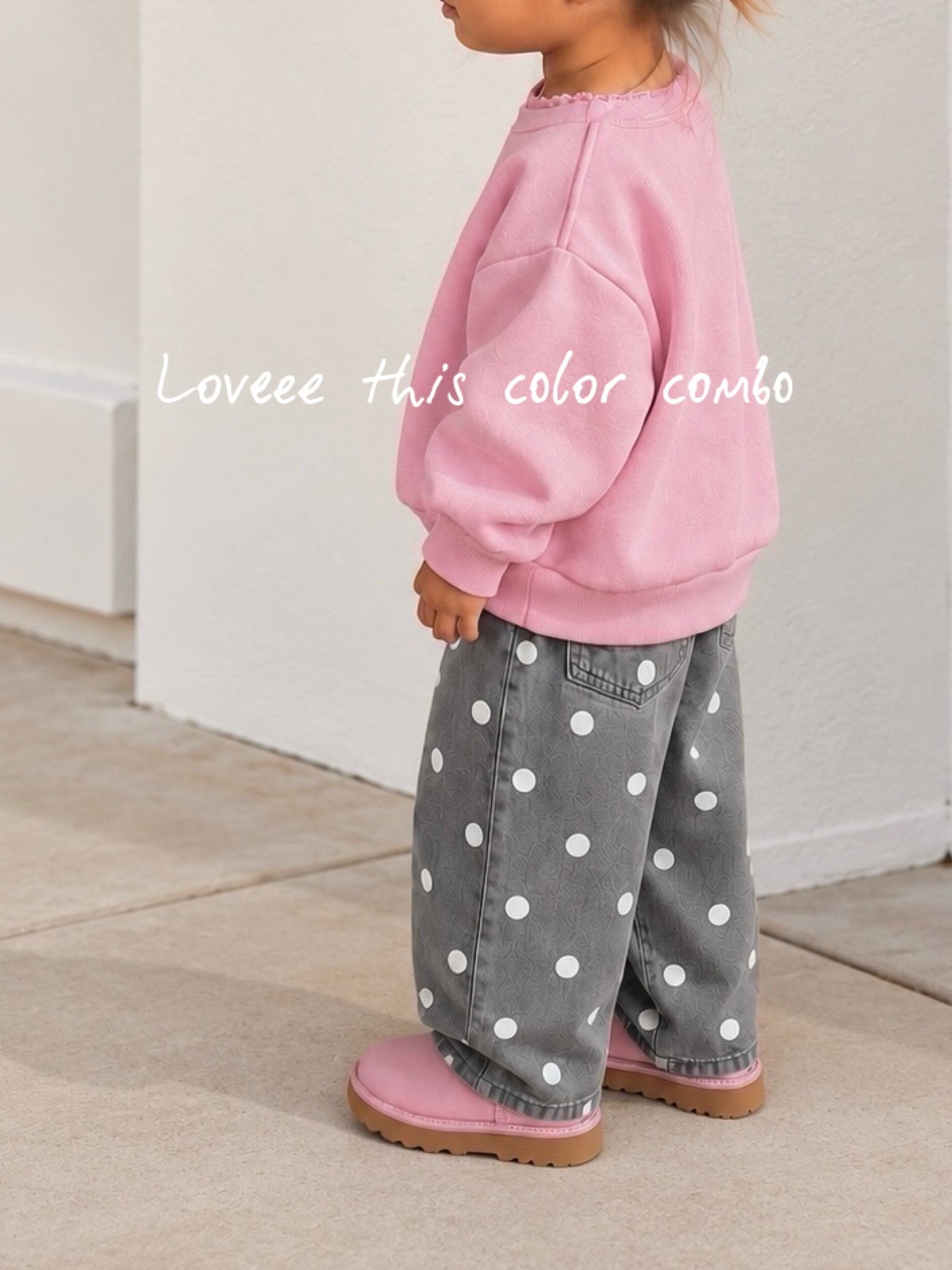 Toddler girl outfit
Polka dot jeans
Pink Uggs
Fall outfit
Zara style

#LTKootd #LTKSeasonal #LTKKids