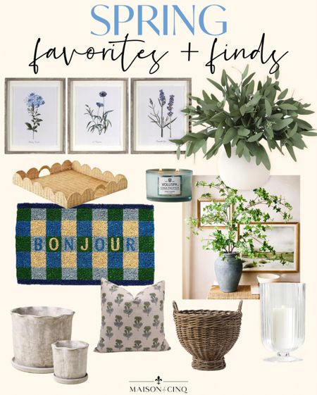 Favorite finds for spring that will refresh your spaces! 

#homedecor #springdecor #fauxbranches #doormat #throwpillows #planters #baskets #tray #walldecor 



#LTKSeasonal #LTKfindsunder50 #LTKhome