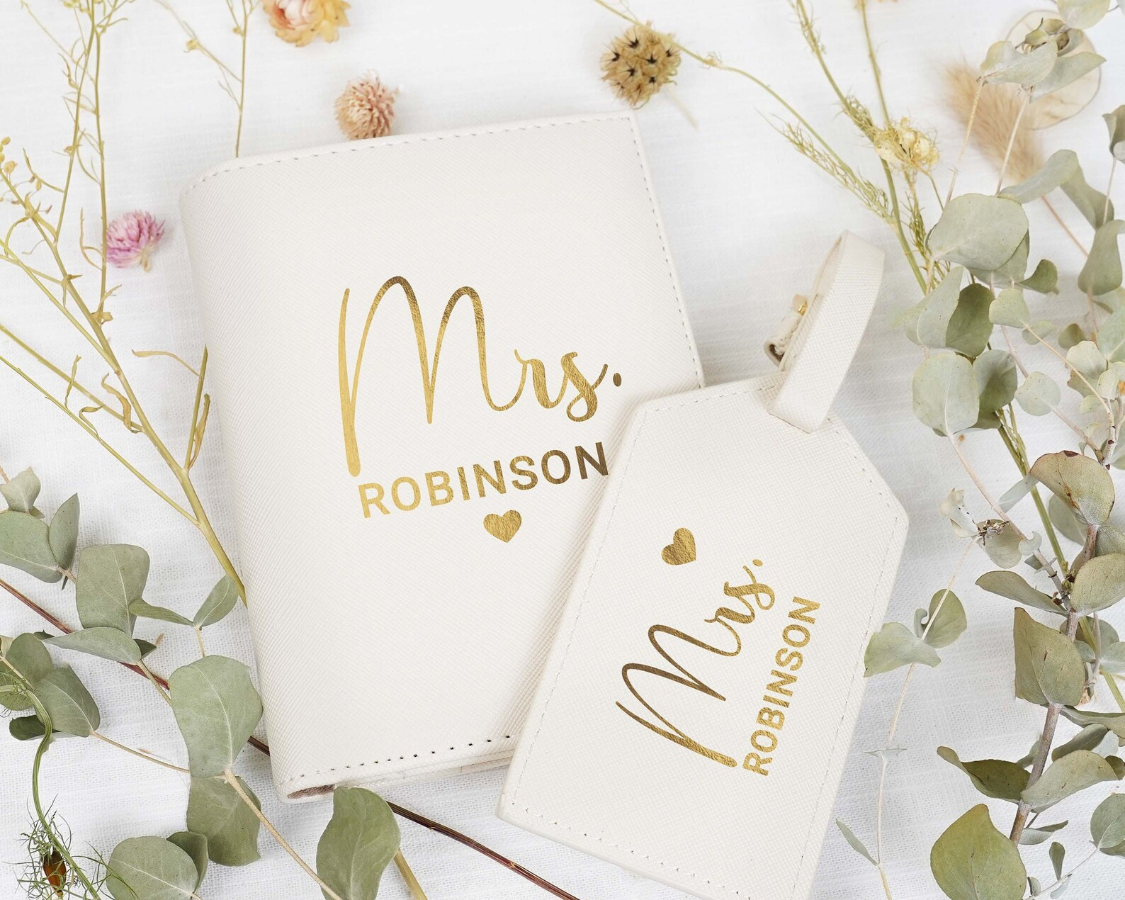 Custom Bridal Party Gifts  Mr& Mrs Passport Holder Luggage | Etsy | Etsy (US)