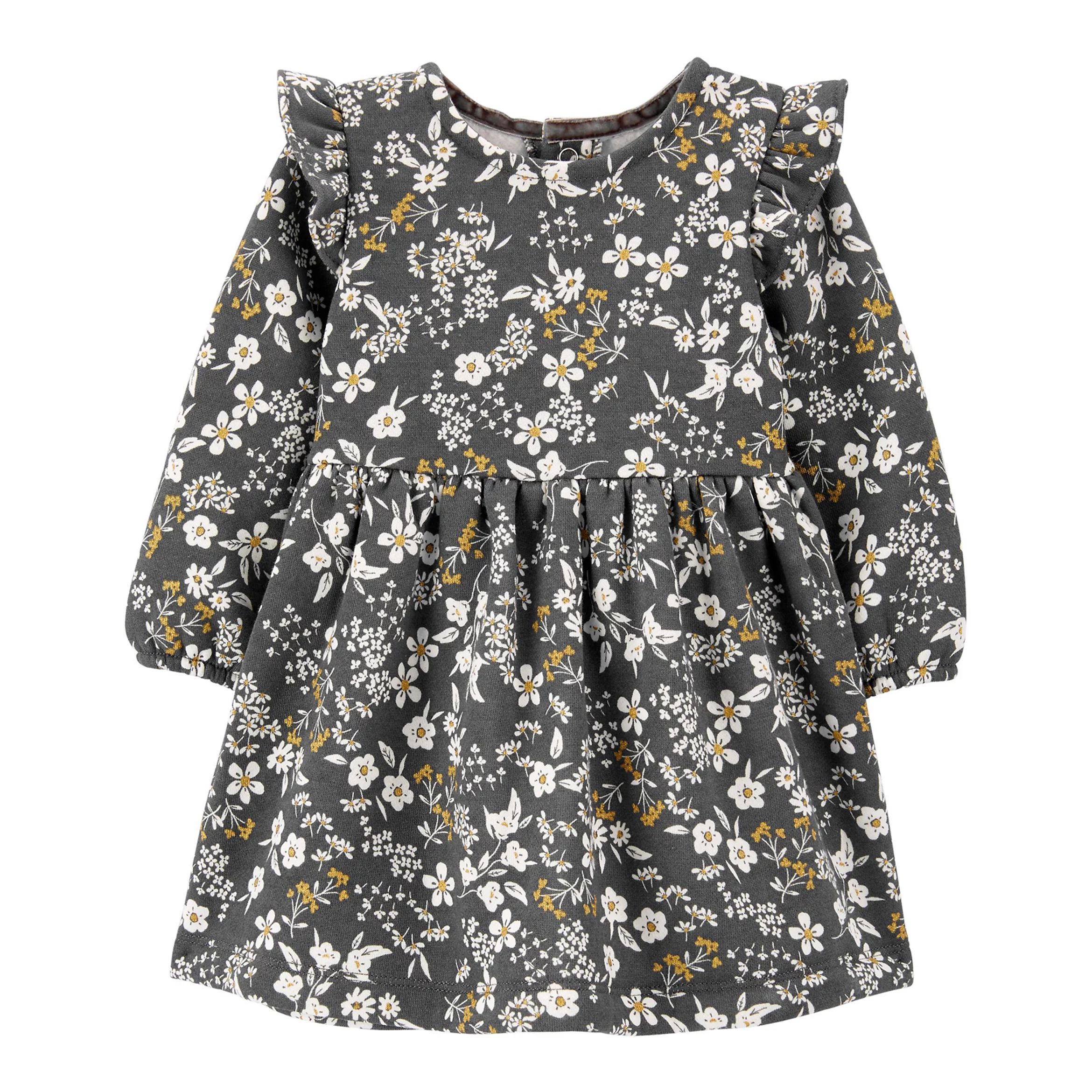Baby Girl Carter's Floral Fleece Dress | Kohl's