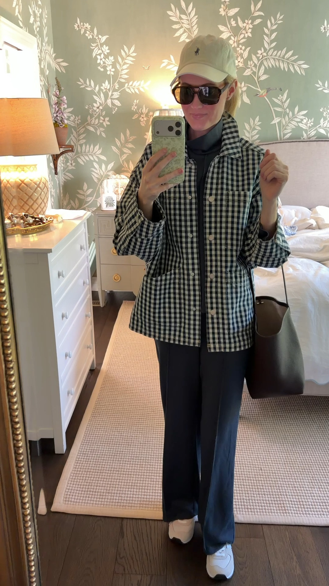 Saturday mom style! Go sports! ⚽️ this jacket looks like Varley, but it’s target! Insanely good! My navy set is sold out, but I also have this Amazon one I’m linking and it’s excellent! Linked my cute ballcap and new Target sunglasses! My bag is quince and Italian leather! It’s such a great bucket bag that comes in multiple colors! 

@Target @Shopbop @Quince 

#LTKdayinmylife #LTKootd #LTKmomlife