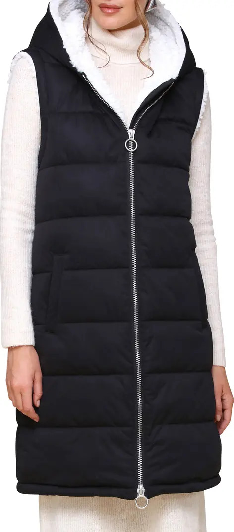 Hooded Longline Puffer Vest | Nordstrom