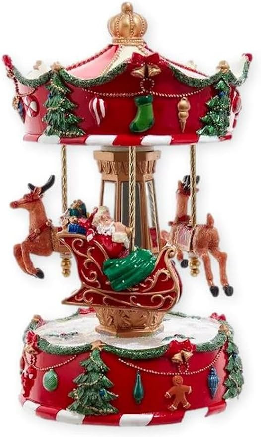 The Bridge Collection 8.7" Santa Claus Carousel Christmas Lantern with Music and Motion - Plays S... | Amazon (US)