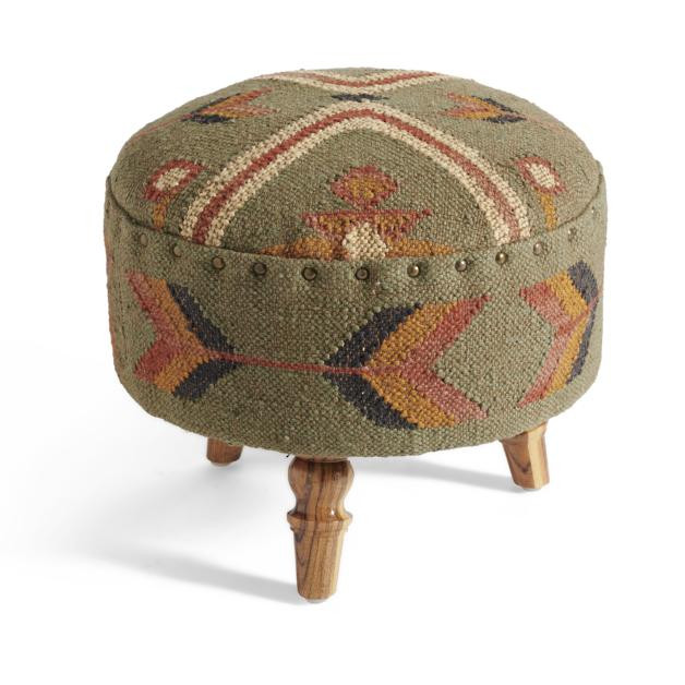 Kilim Round Ottomans | Grandin Road | Grandin Road