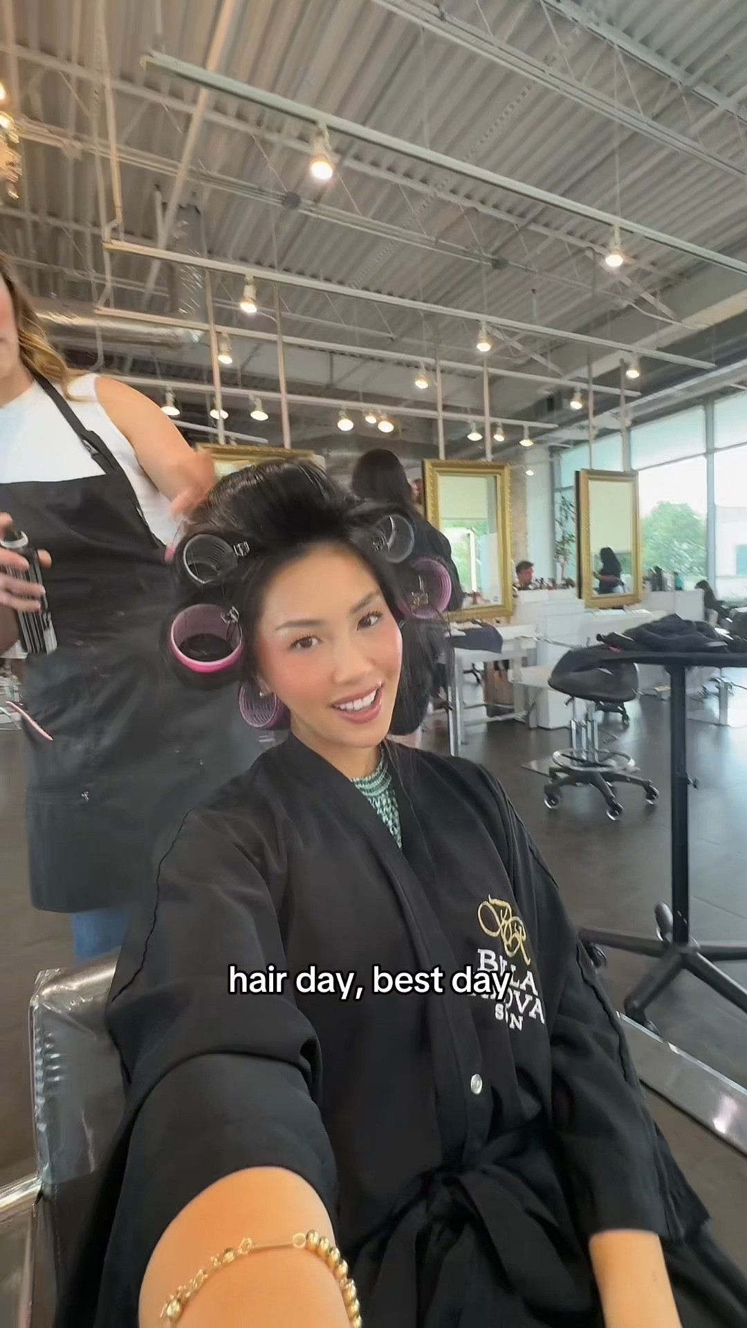 HAIR DAY IS THE BESY DAY!!💇🏻‍♀️🎀

COLOR:
Demi perm color that is esssentially my natural hair color to cover up greys and will do glossy treatments here and there to maintain 

CUT:
Curtain bangs (cut below my cheekbones) and face framing layers for allll the volume and movement. This cut is pretty much the butterfly haircut 

STYLE:
Blowout and ask for curls to be set in rollers to keep volume and curls for days 

STYLIST: 
I have been going to Kristi since 2021 and she is now at Bella Rinova in RO District 

#LTKBeauty #LTKStyleTip #LTKSummerEdit