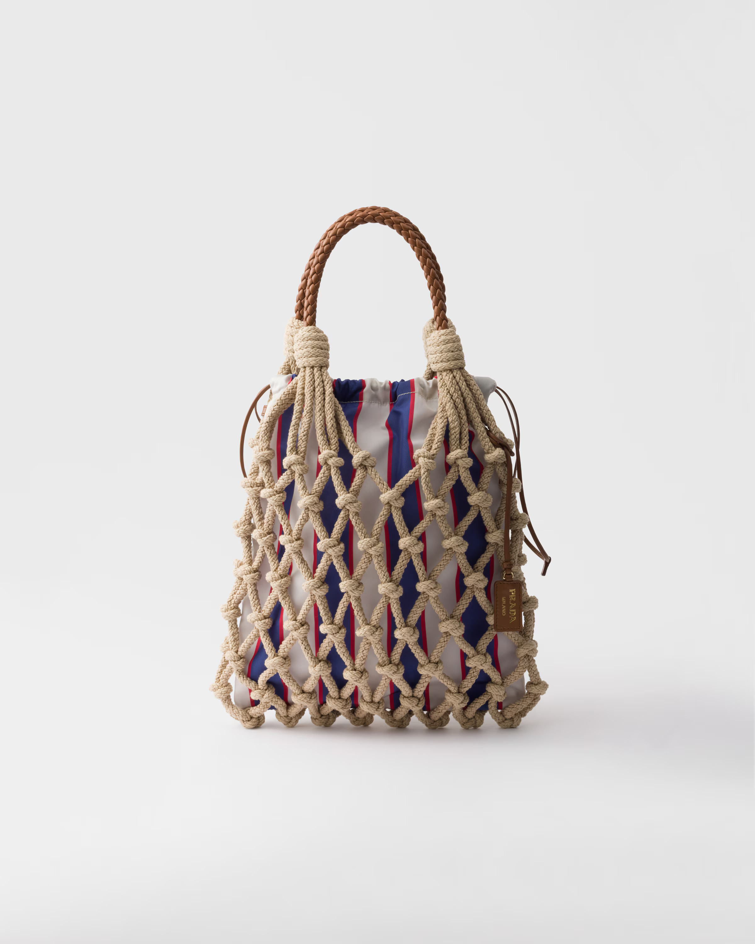 Prada Noué medium cotton macramé bag | Prada US