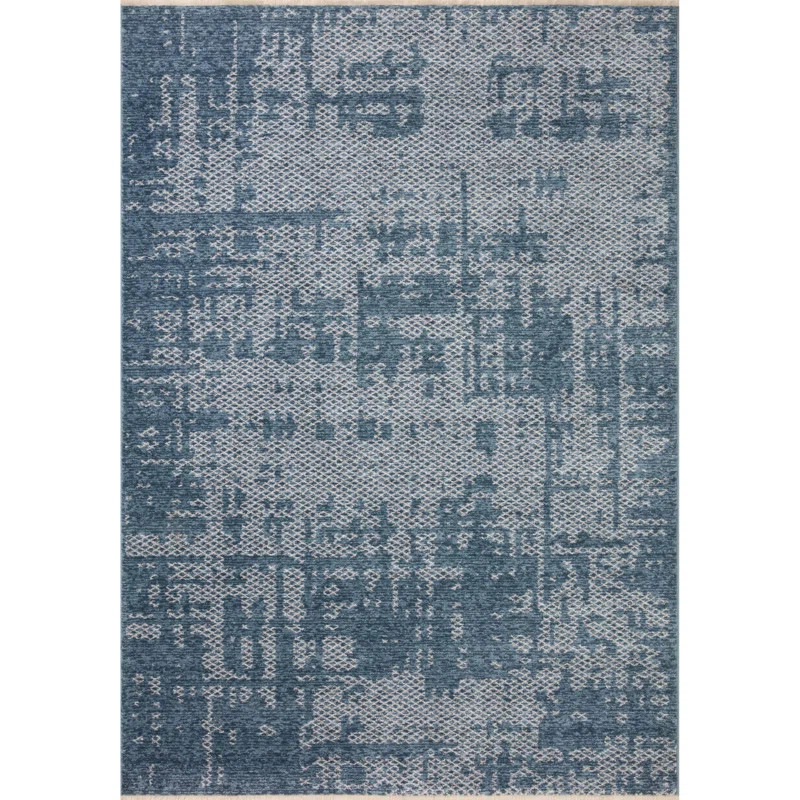 Vance Abstract Denim/Dove Area Rug | Wayfair North America