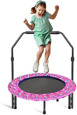 36-Inch Trampoline for Kids Mini Foldable Bungee Rebounder with Handrail and Safety Padded Cover ... | Amazon (CA)