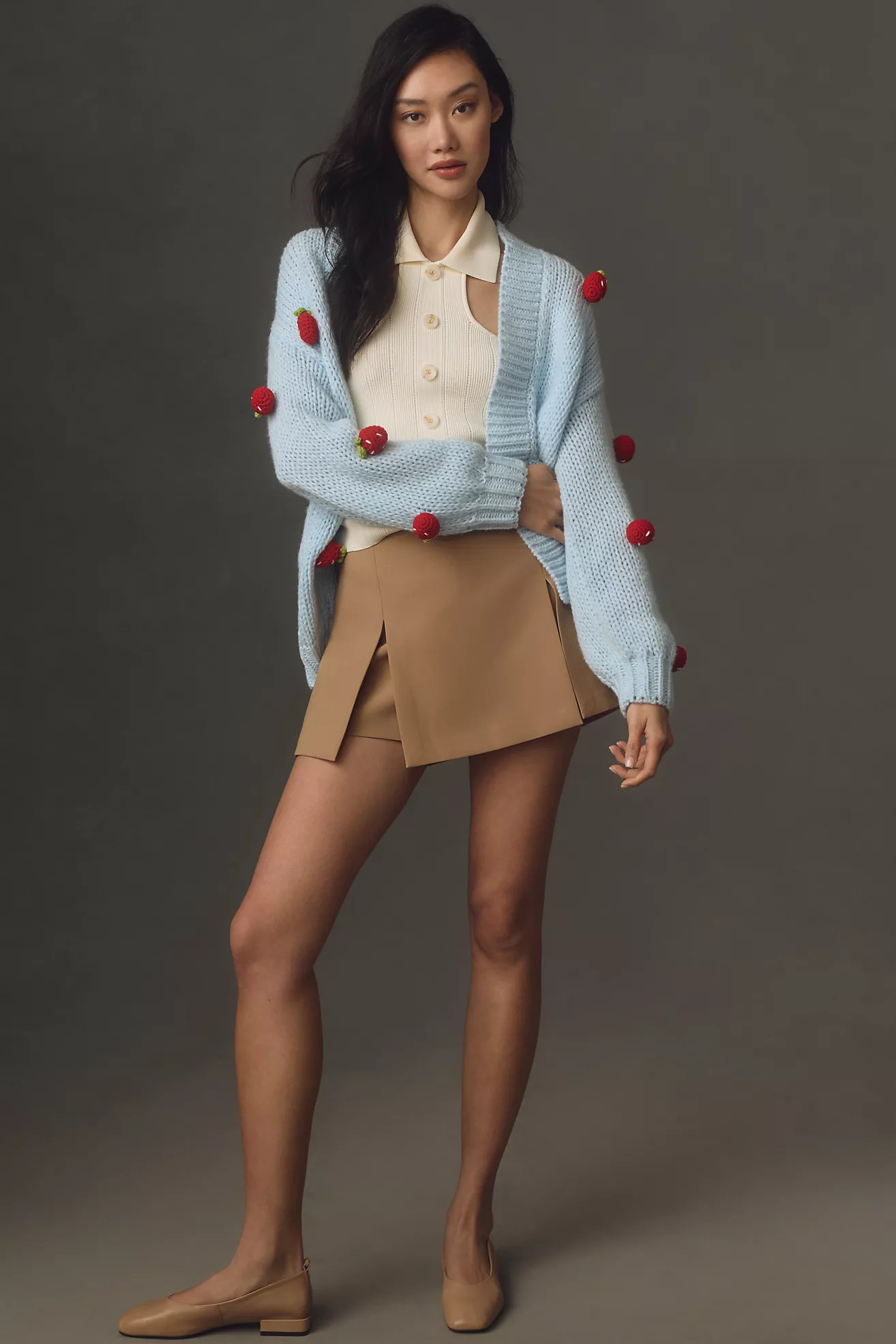 Maeve 3D Strawberry Cardigan Sweater | Anthropologie (US)