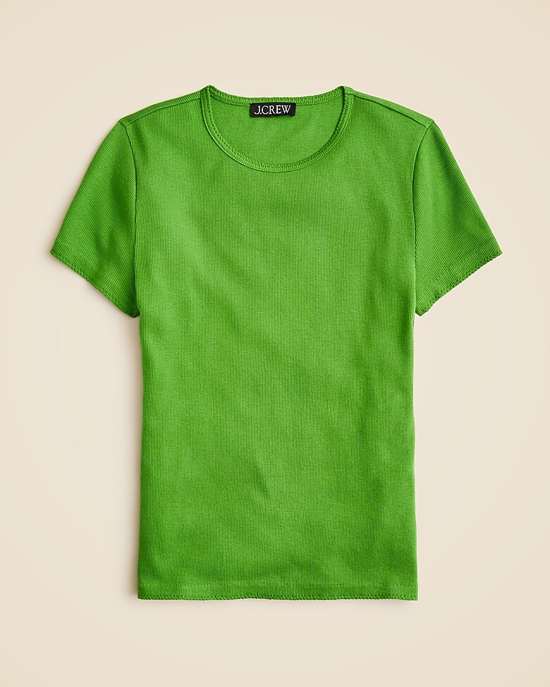 Fine rib short-sleeve T-shirt | J. Crew US