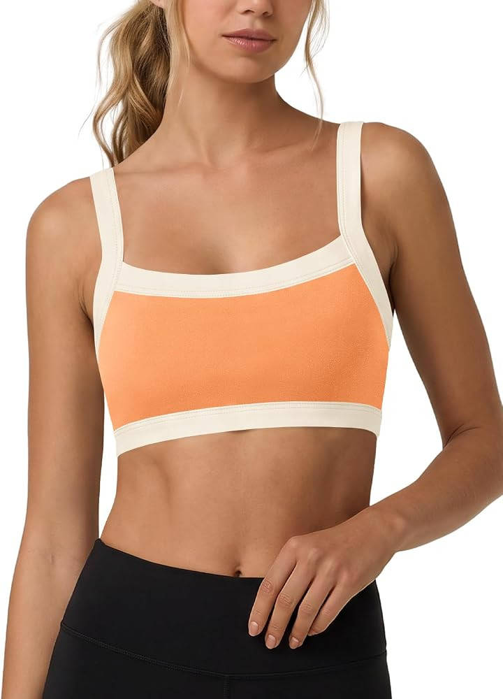 Yanekop Womens Padded Sports Bra Adjustable Spaghetti Strap Workout Bras | Amazon (US)