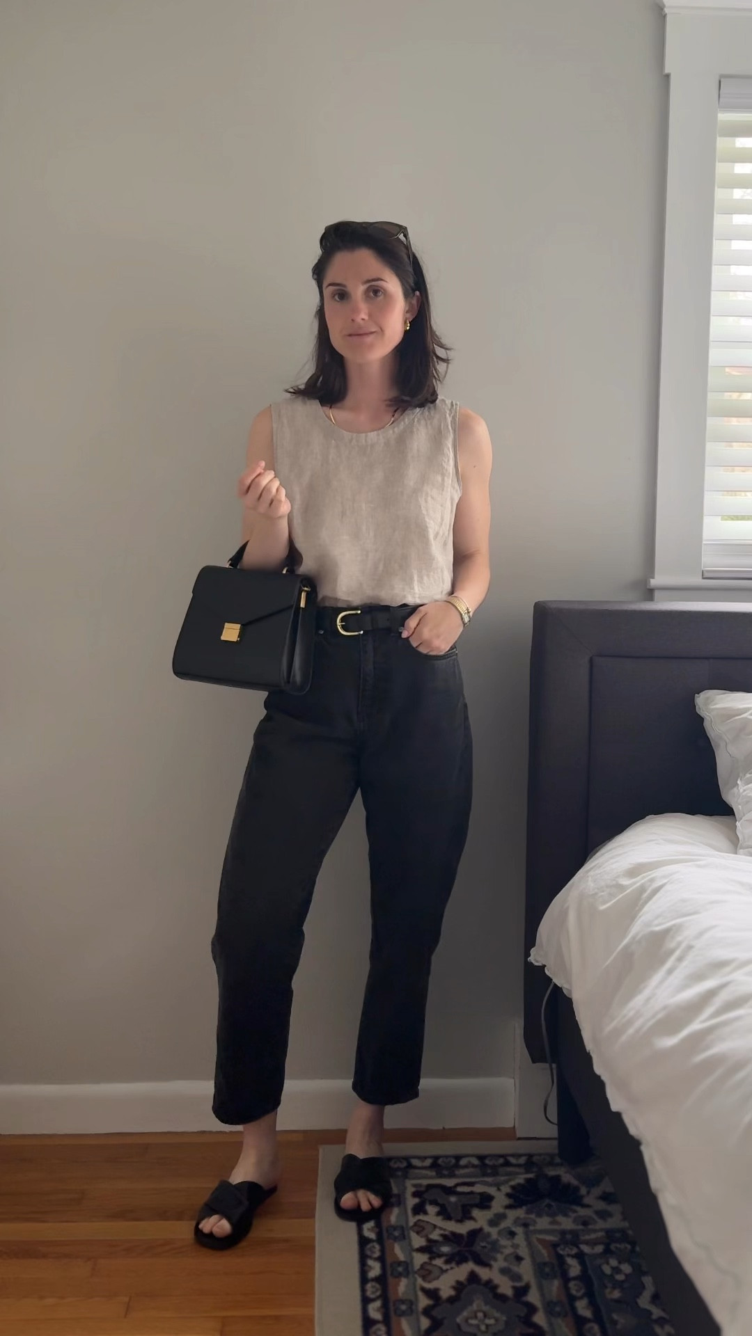 Styling this linen tank from @Quince ! I love this style and color - I have it in a size medium 🤍 

Spring outfit 2026 | ootd | spring ootd | spring outfit idea | what I wore | may 

#LTKgrwm #LTKootd