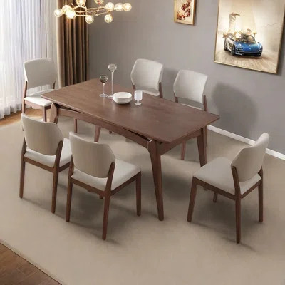 Solid wood design sense dining table and chair set | Wayfair North America