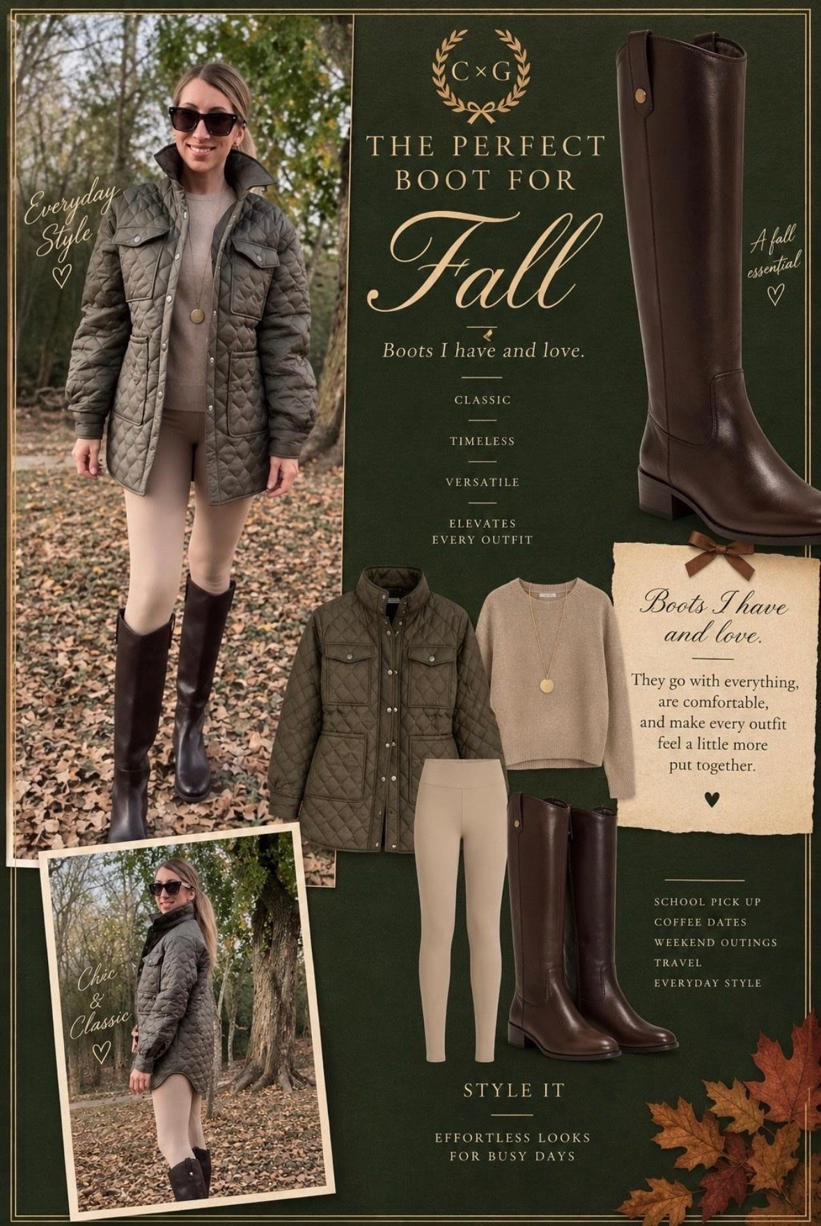 Love these boots so much! Tts. This jacket is Amazon and looks expensive! Fall outfit, quilted jacket, amazon quilted jacket, Amazon fall outfit, Ralph Lauren style, classic fall style. Glassalwaysfull

#LTKSeasonal #LTKOver40 #LTKSaleAlert

#LTKSeasonal #LTKTravel #LTKootd