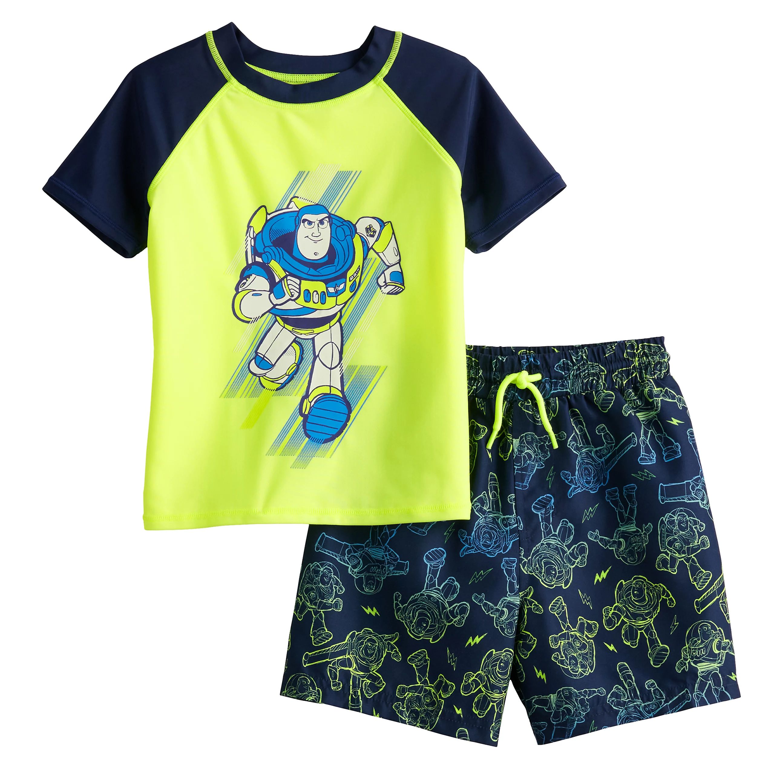 Toddler Boy Disney/Pixar Buzz Lightyear Rash Guard Swimsuit Set by Jumping Beans® | Kohl's