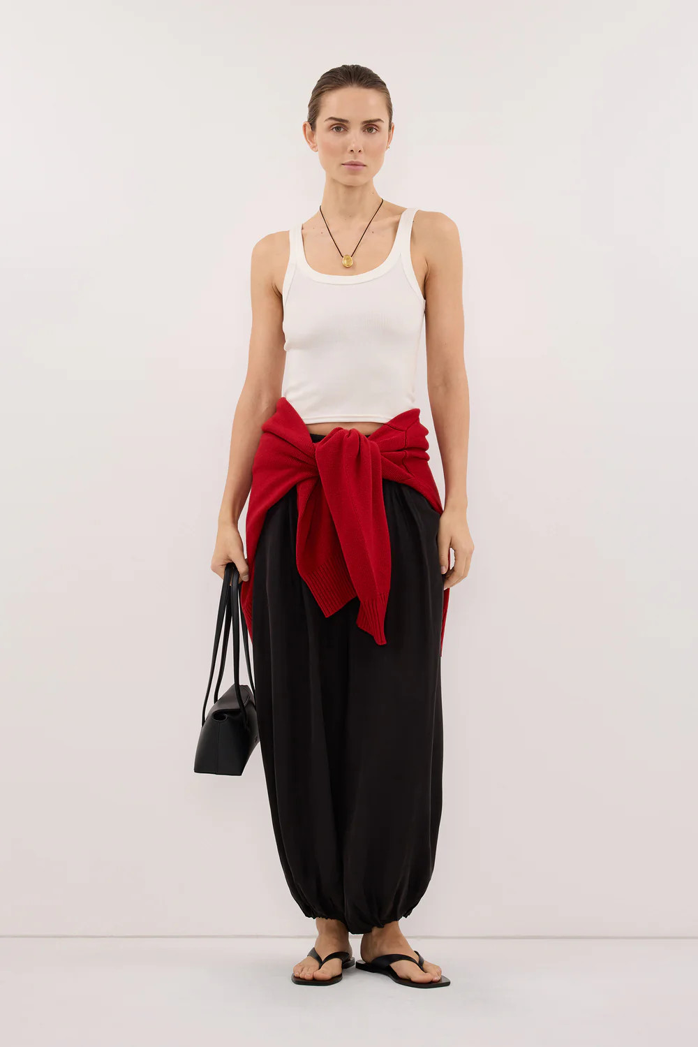 PHOEBE OFF WHITE SCOOP NECK TANK TOP | DISSH